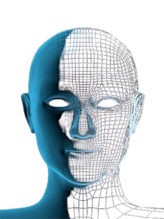 Hololux device wireframe face
